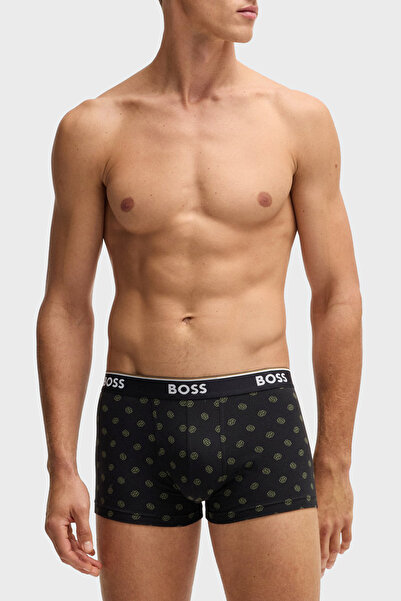 BOSS Logolu Streç Pamuklu 3 Pack Boxer Erkek BOXER 50531701 990