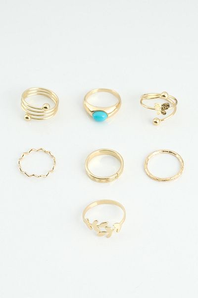 Jack Ferrero Gold Women's Ring Set Color-Resistant