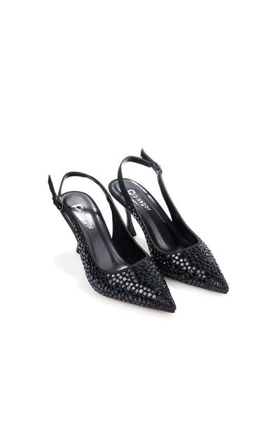 PİSAGOR Pisagor Ps-32150 Women's 7 cm Open Back Evening Dress Stiletto Shoes