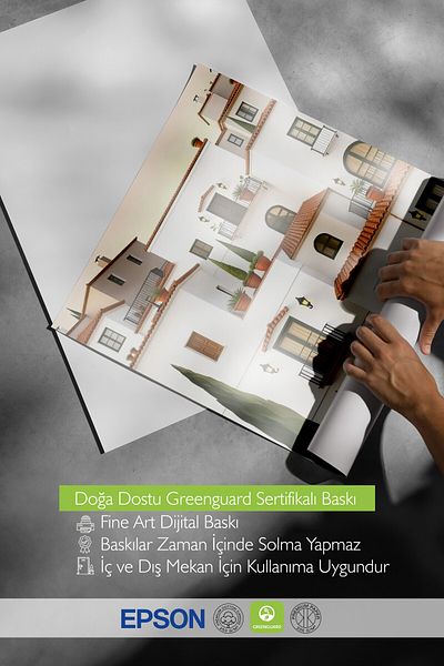 Postifull Wooden Framed Painting, White Houses, Illustration, White Color Poster, 2025 Summer Selection, No:109709