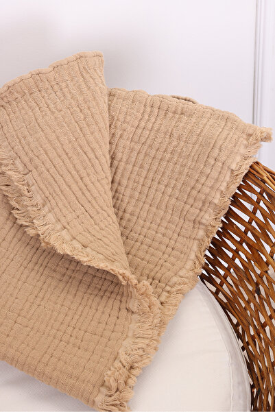 Jusso Muslin Tasseled 4 Layer Blanket