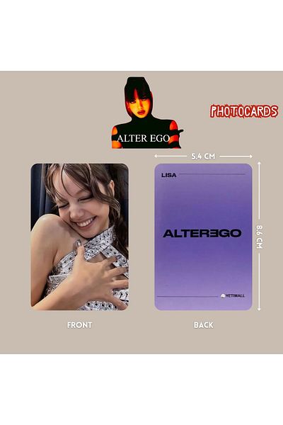 Kpop Dünyasi Blackpink Lisa'' Alter Ego'' Photocards Set Pob 3