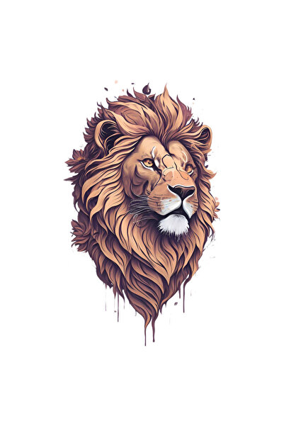 INOVATIX Set de 8 piese, autocolant leu cu coamă, INOVATIX®. 6 cm