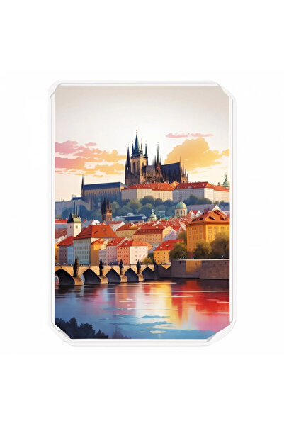 INOVATIX Set de 8 piese, autocolant catedrala orașului Praga, INOVATIX®. 6 cm