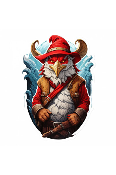 INOVATIX Set de 8 piese, autocolant Goblin Redcap, INOVATIX®. 6 cm