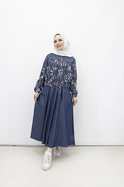 Armine TREND 667 Denim Jacket Skirt Suit