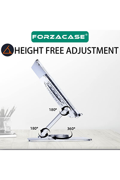 Forzacase Περιστρεφόμενη 360 μοιρών διαφανής ακρυλική βάση tablet Πτυσσόμενη βάση επιτραπέζιου υπολογιστή - FC1066