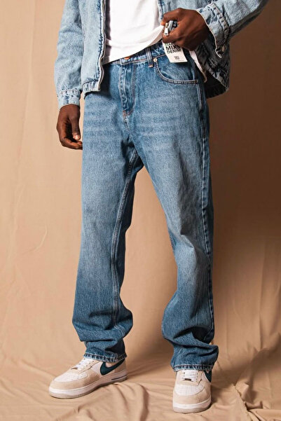 thesunfyre Erkek Baggy Kalıp Kot Jean Bol Kesim Pantolon