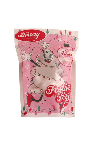 The Luxury Bathing Company Festive Fizz Gift Set, Candy Canes, Cocoa & Vanilla Swirl, The Luxury Bathing Company, 10 x 15 g