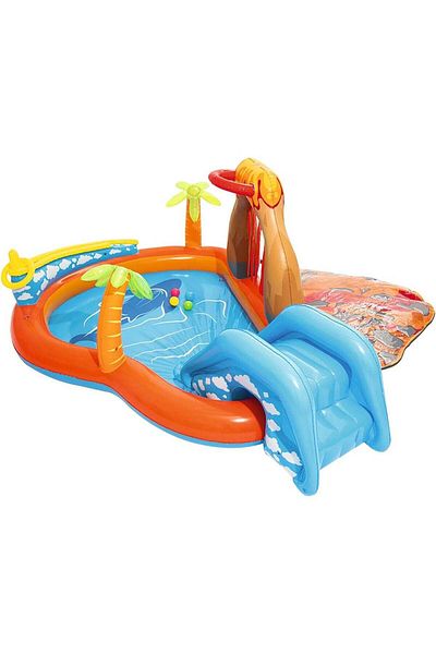 BESTWAY Inflatable Water Play Center for Kids by Bestway – Children's Pool with Slide and Water Sprayer, A