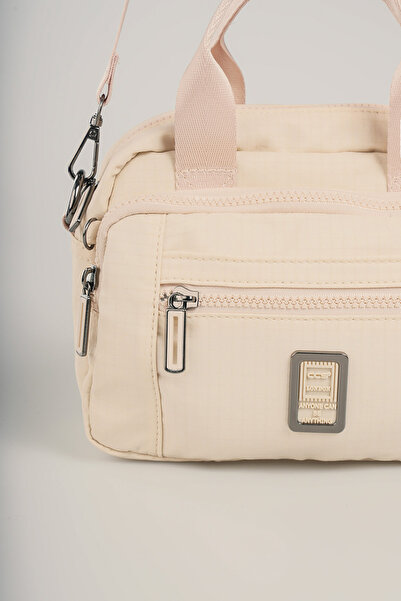 Getcho Drup Women's Beige Hand and Shoulder Bag Sports Stylish Cross Strap Multi-Eye Lightweight Fabric Mini Size Bag