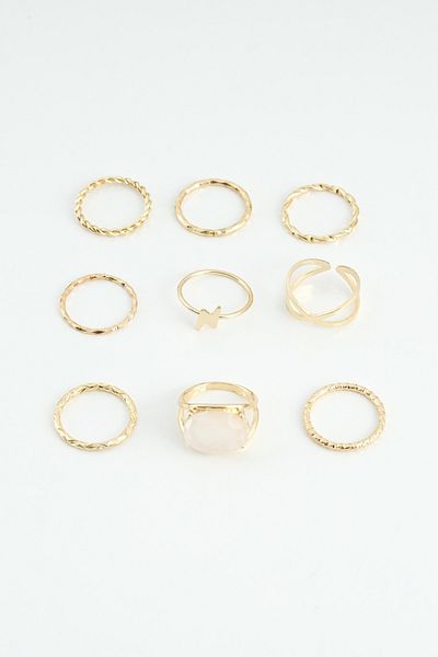 Jack Ferrero Gold Women's Ring Set Color-Resistant