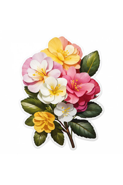 INOVATIX Set de 8 bucăți, autocolant cu flori de primulă, INOVATIX®. 6 cm