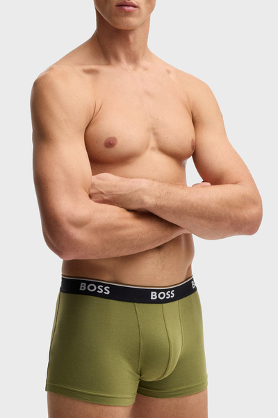 BOSS Logolu Streç Pamuklu 3 Pack Boxer Erkek BOXER 50531701 990