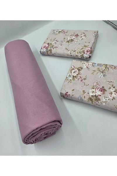 pınarhome collectıon 100% Organic Cotton Soft Fabric Embedded Sheets+Pillow Cover Corner Depth 28-30 Cm**New Season**