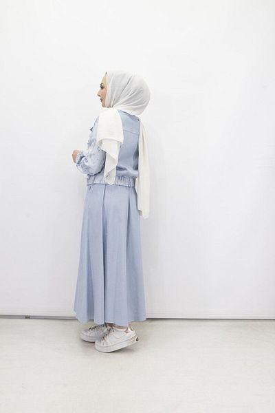 Armine TREND 667 Denim Jacket Skirt Suit