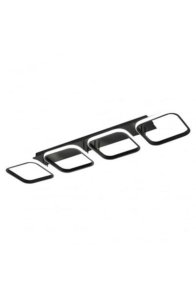 iTin Lustra Led 96w, Negru, 4 Pătrate