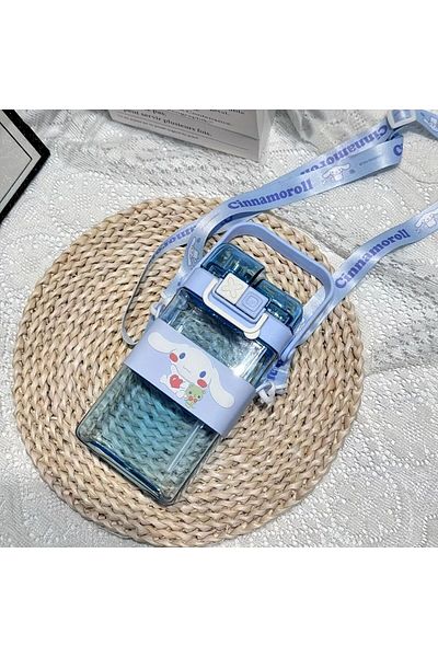 SANRIO Kuromi and Friends Character Portable Water Bottle with Straw - Leakproof Water Bottle for Children