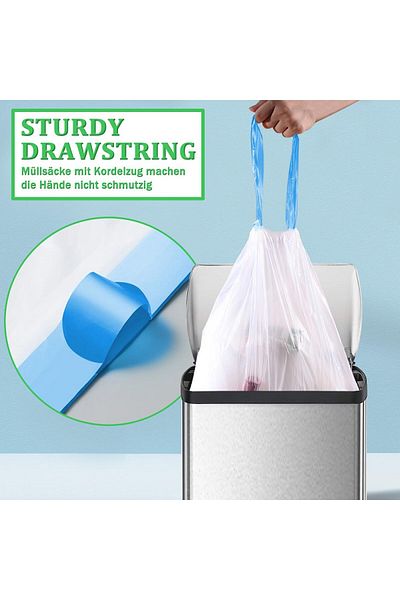ARVALE Large Size 65X70 Lavender Scented Drawstring Garbage Bag 30 Pieces (3 Pack) Garbage Bag 60 Liters