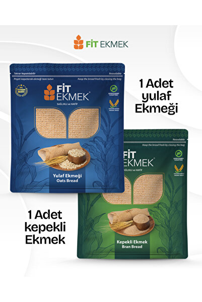 fit 1 Adet Yulaf Ekmeği 300GR ve 1 Adet Kepekli Ekmeği 300GR