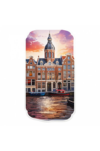 INOVATIX Set de 8 piese, autocolant cu orașul Amsterdam pe canale, INOVATIX®....