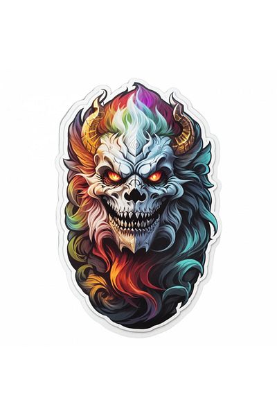 INOVATIX Set of 8 pieces, Ghoul Sticker mythological character, INOVATIX®. 6 cm