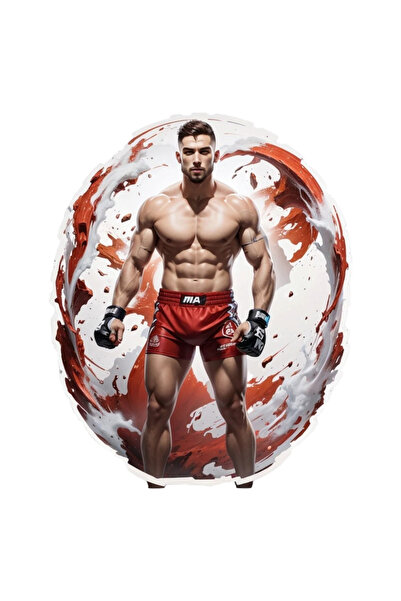 INOVATIX Set de 8 piese, autocolant luptător MMA, INOVATIX®. 6 cm