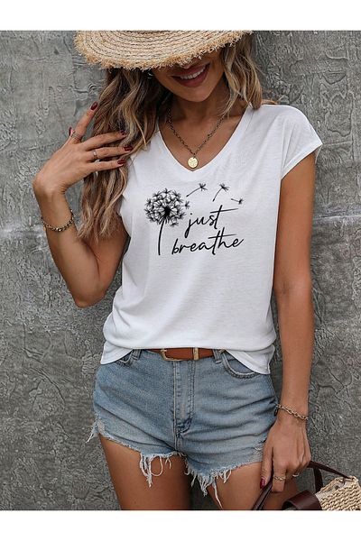 mercoledi Tricou oversize Salas Boyfriend, fără mâneci, cu decolteu în V