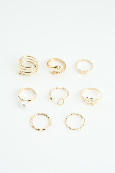 Jack Ferrero Gold Women's Ring Set Color-Resistant