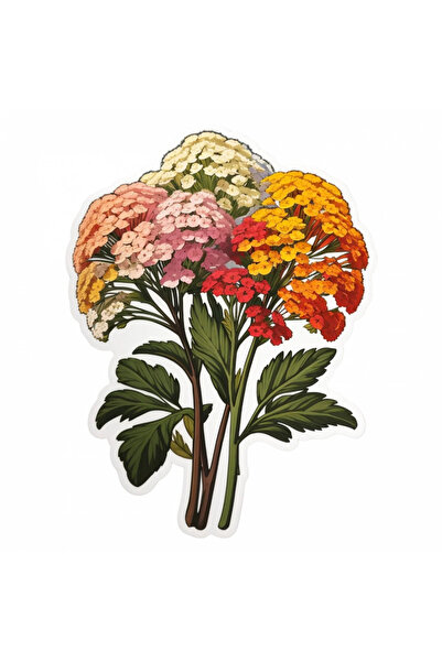 INOVATIX Set de 8 autocolante cu flori de coada-șoricelului, INOVATIX®. 6 cm