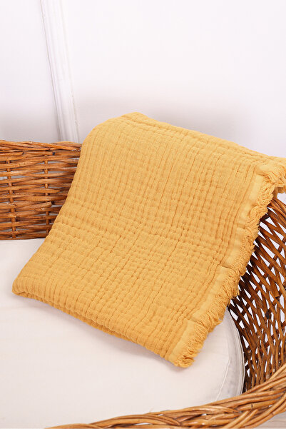 Jusso Muslin Tasseled 4 Layer Blanket