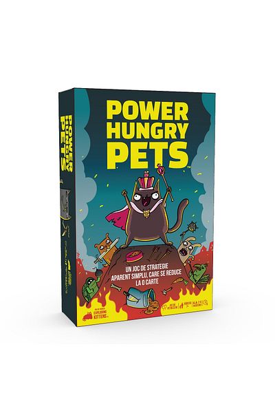 Exploding Kittens Board game Power Hungry Pets, Romanian language