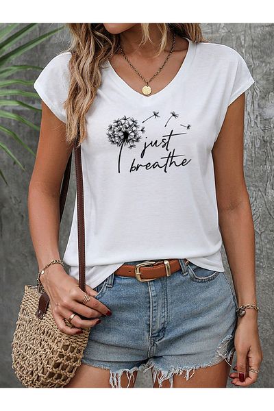 mercoledi Tricou oversize Salas Boyfriend, fără mâneci, cu decolteu în V