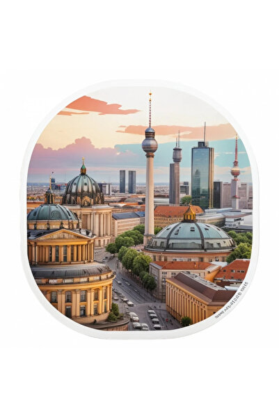 INOVATIX Set de 8 autocolante cu orașul Berlin, INOVATIX®. 6 cm