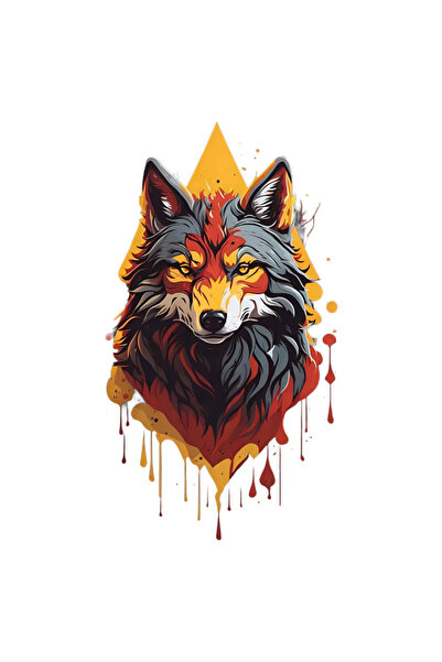 INOVATIX Σετ 8 τεμαχίων, Αυτοκόλλητο Ο Γέρος Λύκος, INOVATIX®. 6 εκ.