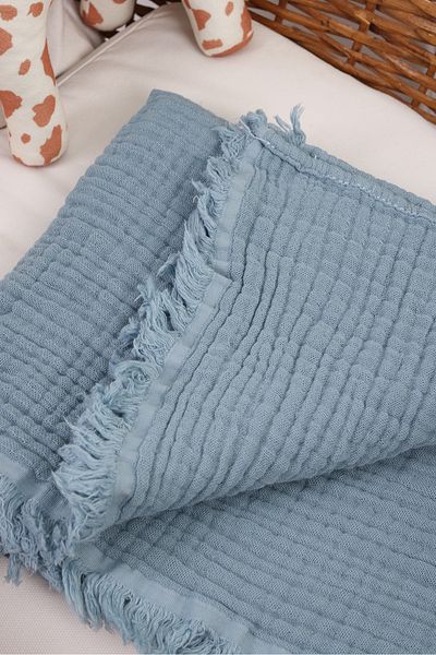 Jusso Muslin Tasseled 4 Layer Blanket