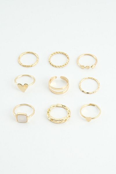 Jack Ferrero Gold Women's Ring Set Color-Resistant