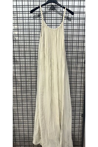 MADE İN ITALY Italian Silk Dress with Inner Lining and Straps