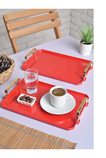 HızlıTrend 2-Piece Acrylic Coffee Presentation Tray