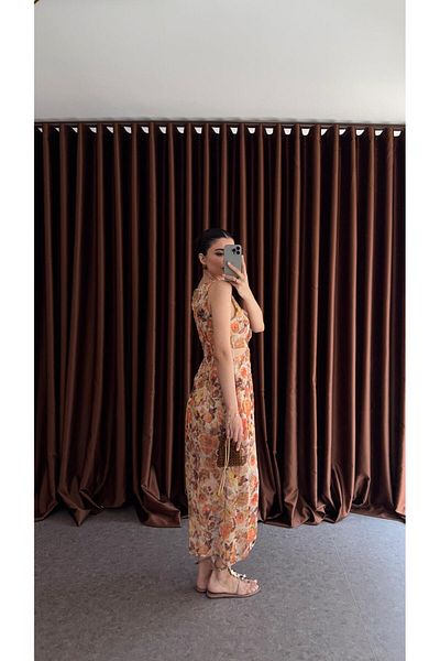 HAZELANNA Beaded Dress with Window Detail