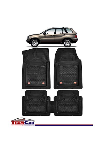 TEAMCAR TEAMCAR® Tray Type Car Mats for BMW X5 E53 1999-2006, Complete Set Front-Rear
