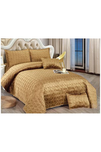 OEM Quilted velvet blanket, 5 pieces, double bed, 220x240 cm, CC01