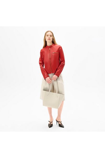 Desa Women's Red Leather Jacket