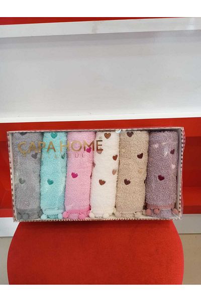 Çapa Home Cotton 6 Li Premium Special Quality Gift Daily Use Kitchen Towel 30X50
