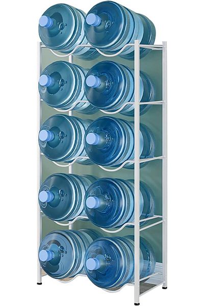 Generic KUANGGE Tray Rack for Water Jug Cooler - Durable Double-Row Storage Organizer