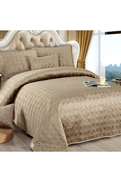 OEM Cuvertură catifea matlasată, 5 piese, pat 2 persoane, 220x240 cm, CC02