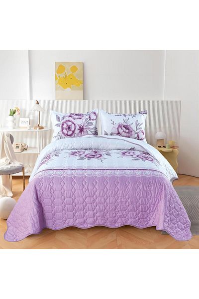 OEM Polyester patterned blanket, 3 pieces, 220x240 cm, CS29