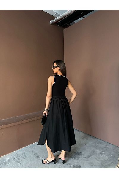 BelezaStore ROCHIE DE BAZĂ CİTY COOL GOLIȚĂ GOLIȚĂ MINIMAL SPORT CHIC ROCHIE NEGRĂ DE CALITATE PREMIUM