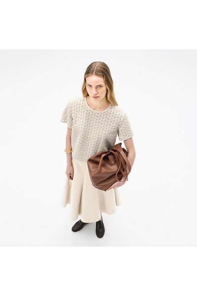 Desa Women's White Leather Detailed Blouse