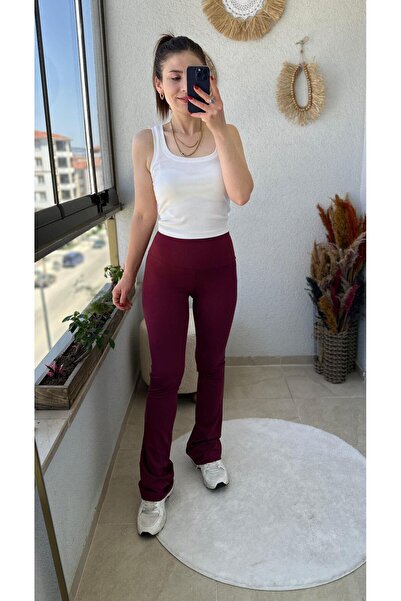 TUNAM BUTİK بنطلون ضيق بشعار BOL